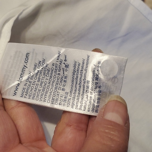 Tommy Hilfiger Fitted White Dress Shirt SZ 10 - Picture 8 of 9